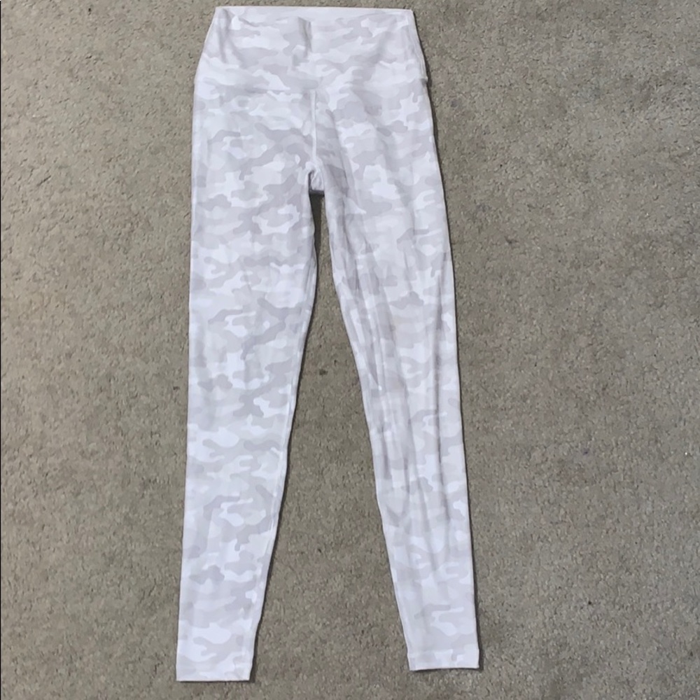 white camo leggings
